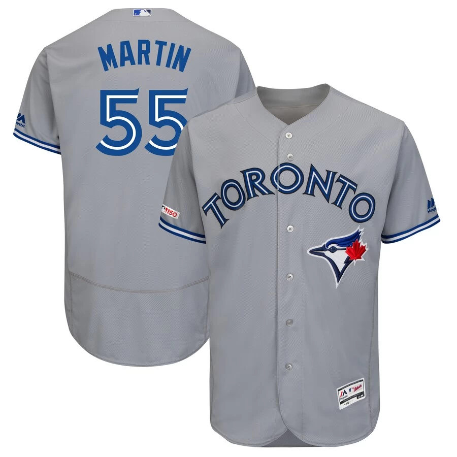 Majestic MLB Flex Base Official Russell Martin Blue Jays Away Jersey 1 Majestic MLB Flex Base Official Russell Martin Blue Jays Away Jersey